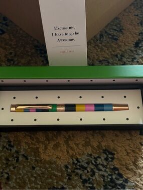 Kate Spade Grand Plaid ballpoint pen